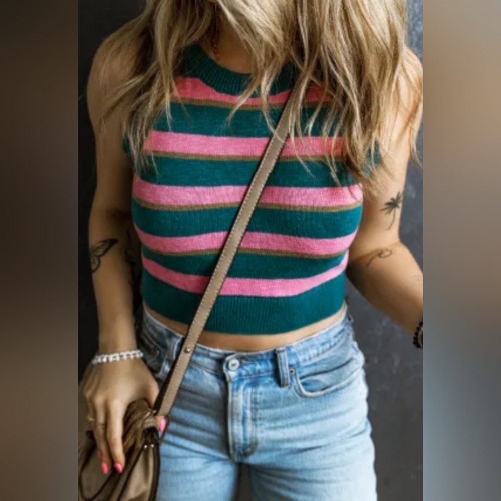 Striped sweater vest